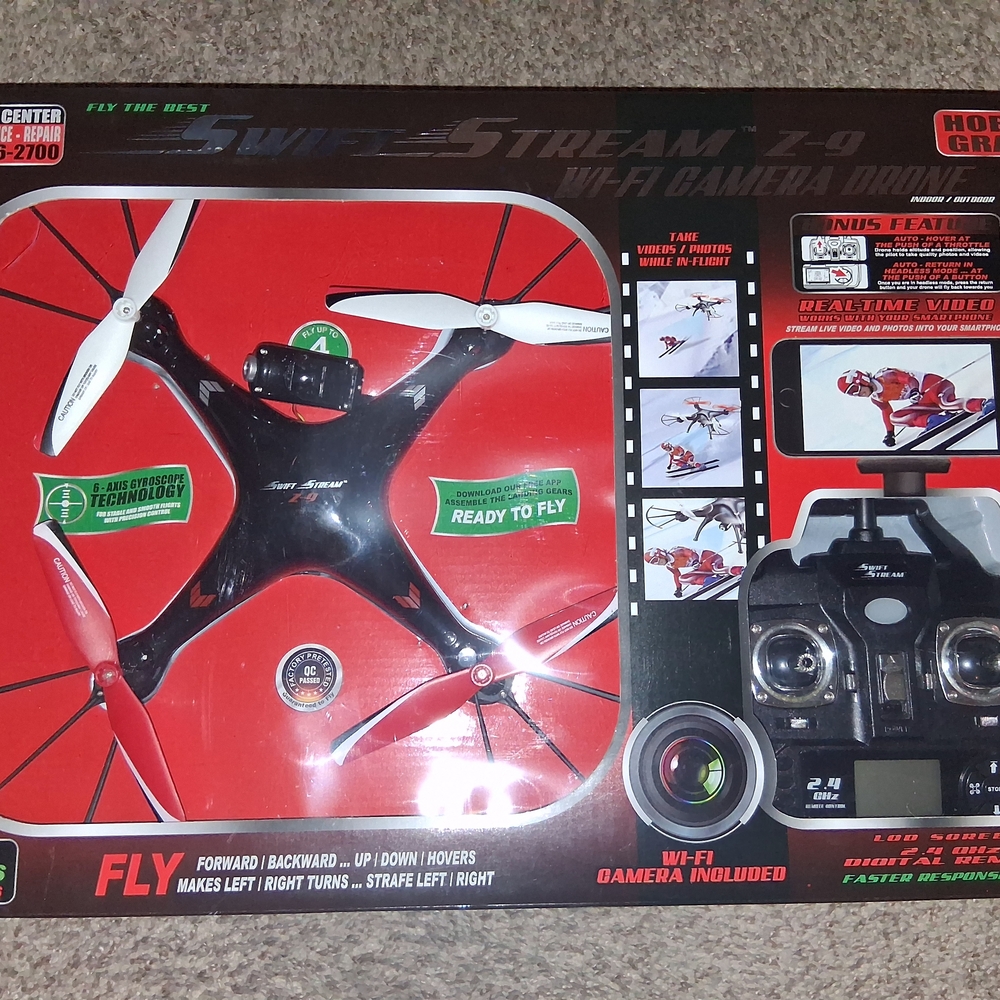 Z-9 Black and Red Drone with Wi-Fi Camera
